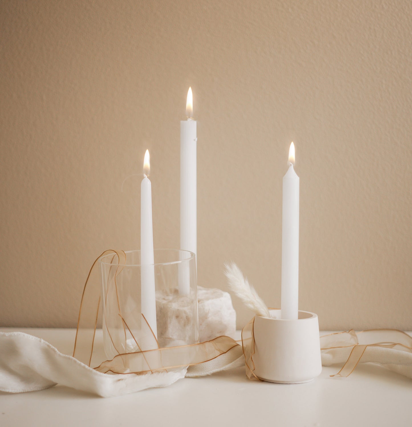 Handmade Pure White Serene Trio - Unscented