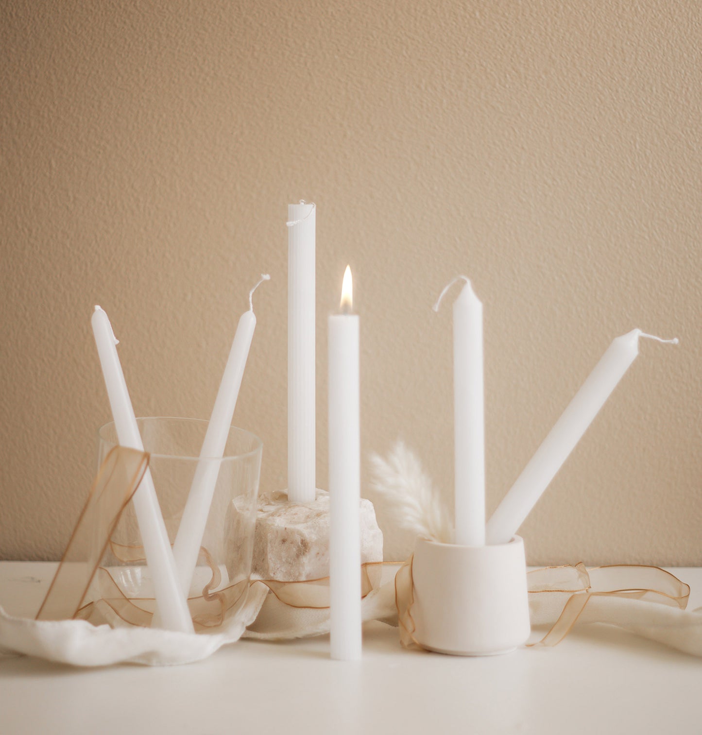 Handmade Pure White Serene Trio - Unscented